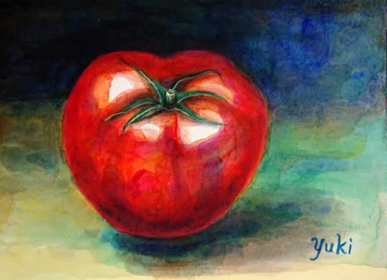 トマトの水彩画