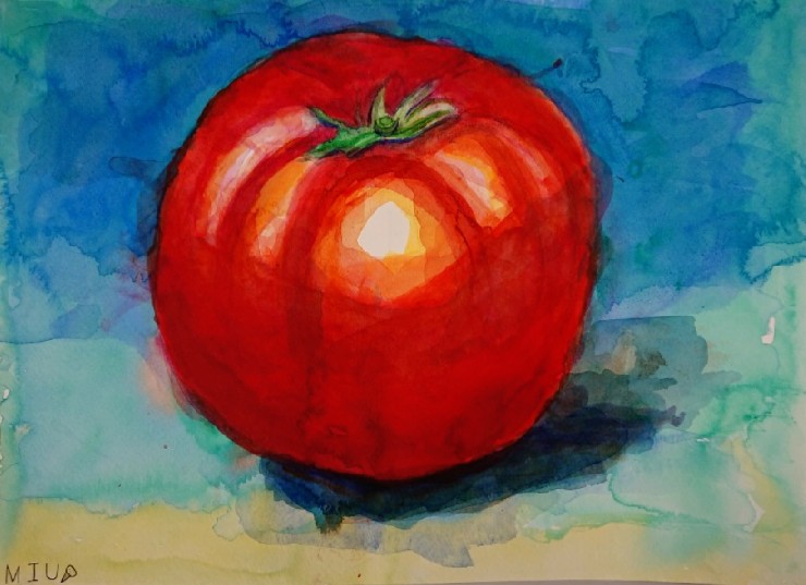 トマトの水彩画