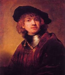 1634年 「首当てをつけた自画像(レンブラント工房)」28歳